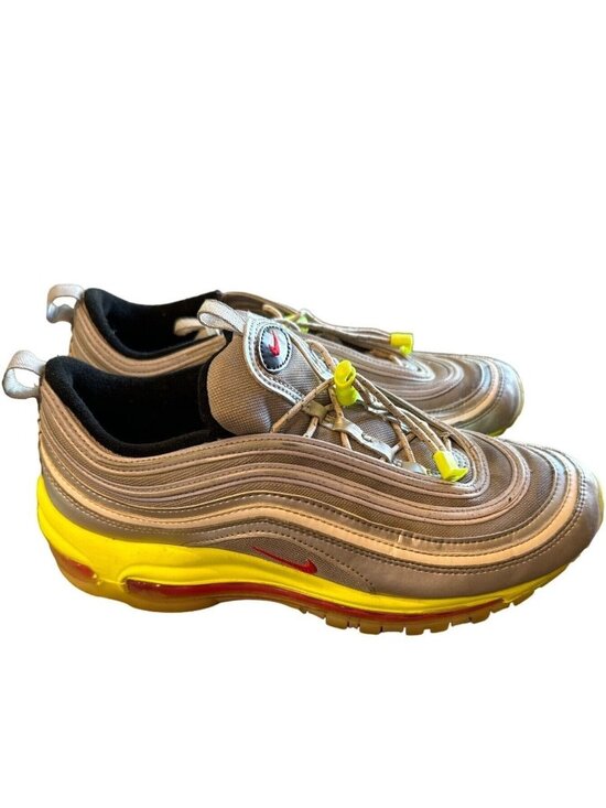 Nike Other - Nike Air Max 97 SE BG Youth Shoes Silver/Yellow/Red Size 7Y